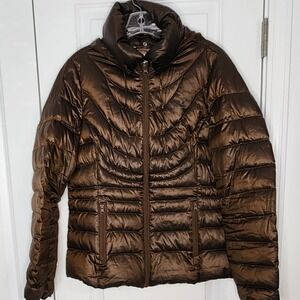 a.n.a Brown Puffer Jacket